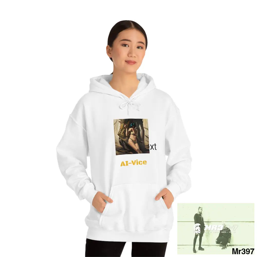 AI Vice Vigilante themed Heavy Blend™ Hooded Sweatshirt Hoodie