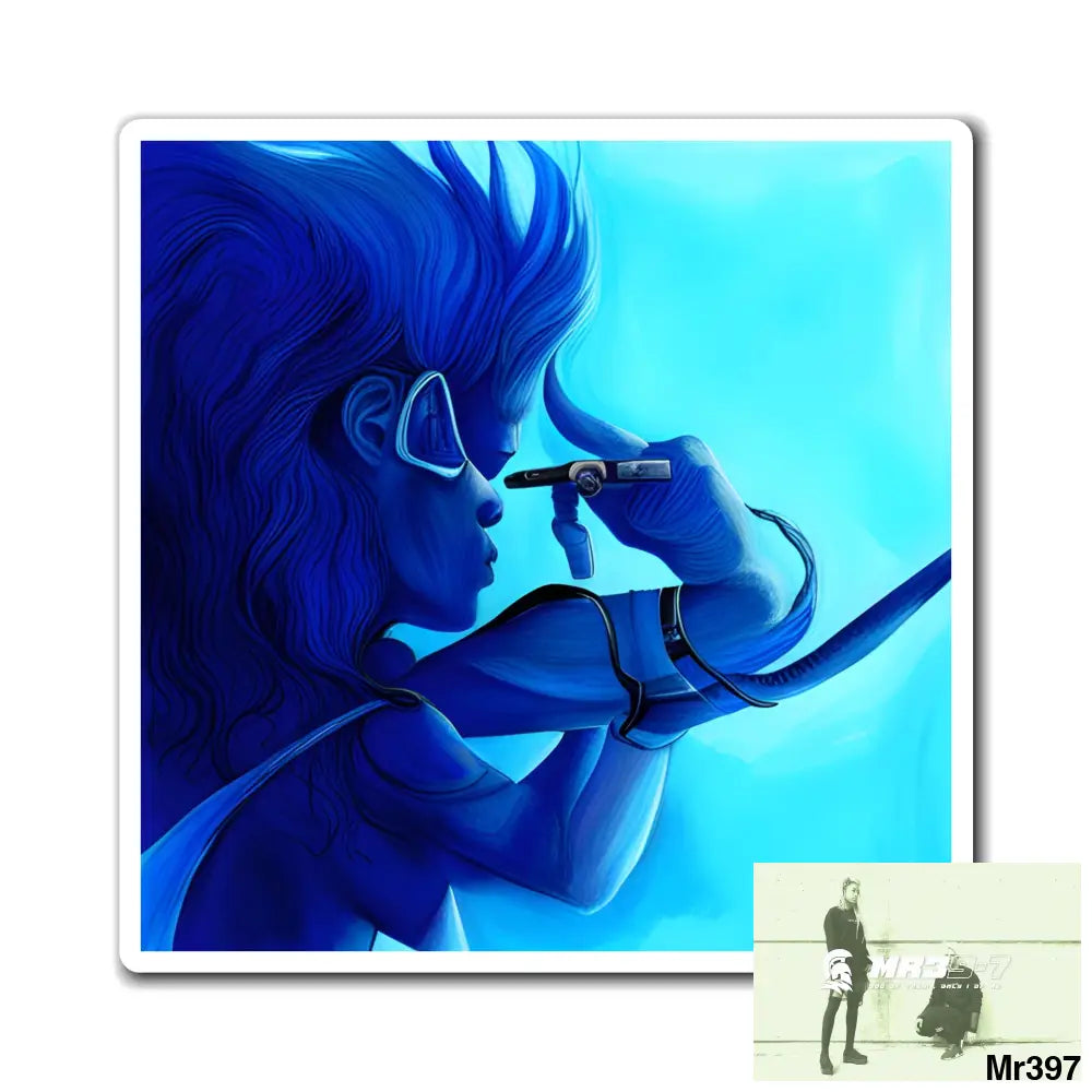 AI- Vigilant Vice Scuba dive Dahab theme Magnet 6’’ × 6’’ Paper products