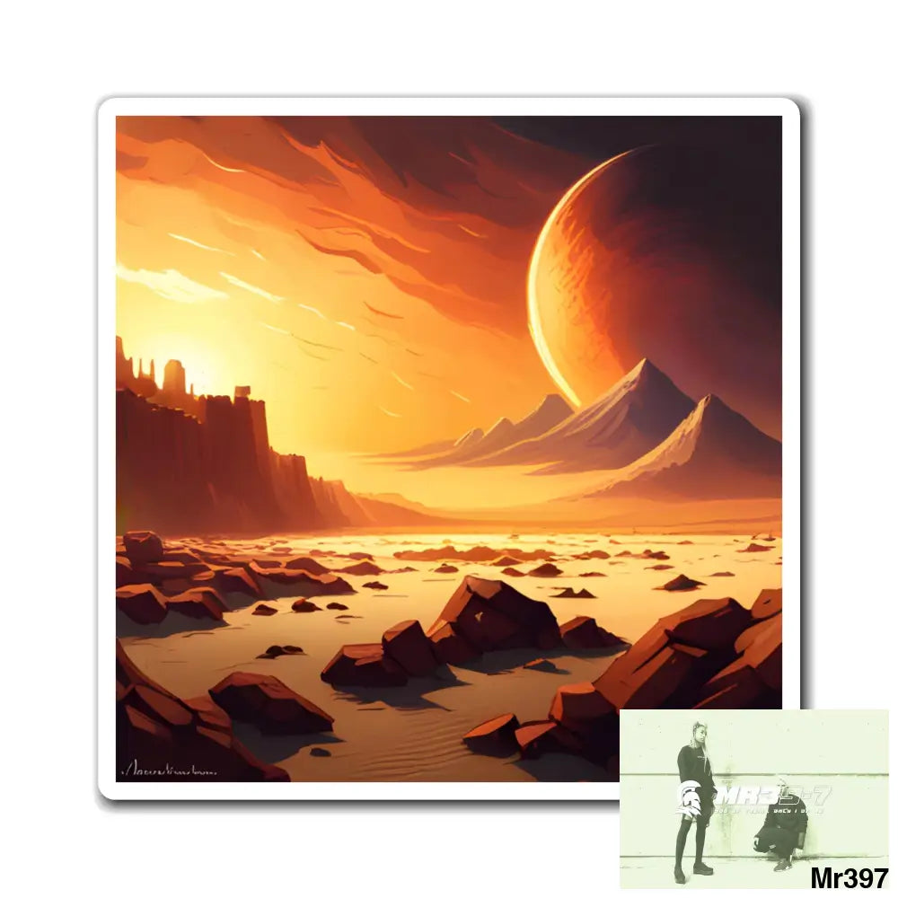 AI- Vigilante radiation Dahab 3’’ × 3’’ Paper products