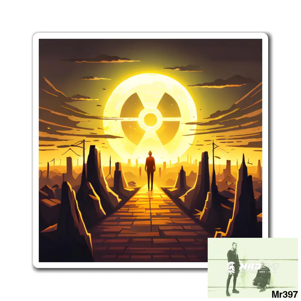 AI- Vigilante Radiation Dahab theme Magnet 4’’ × 4’’ Paper products