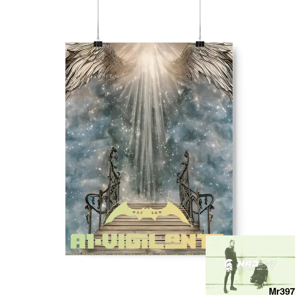 AI Vigilante stairway to heaven. Matte Vertical Posters 11″ x 14″ / Matte Poster