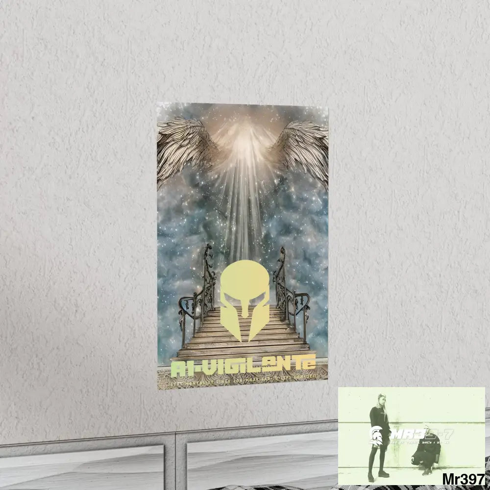 AI Vigilante stairway to heaven. Matte Vertical Posters Poster