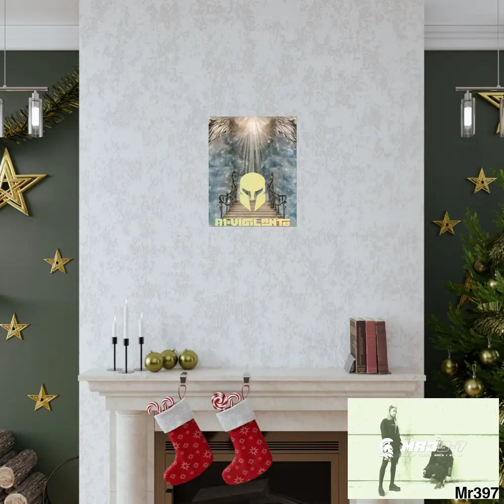 AI Vigilante stairway to heaven. Matte Vertical Posters Poster