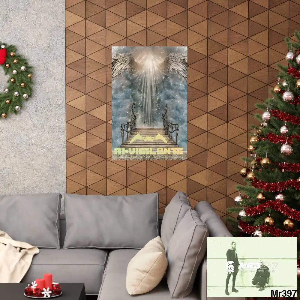 AI Vigilante stairway to heaven. Matte Vertical Posters Poster