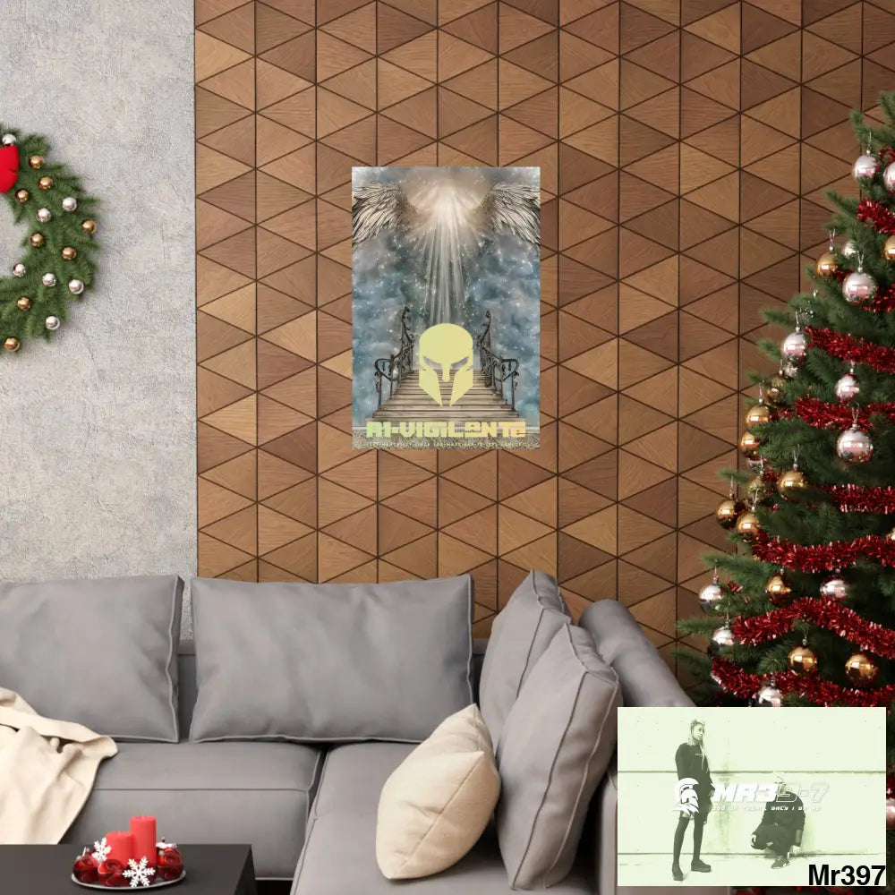 AI Vigilante stairway to heaven. Matte Vertical Posters Poster