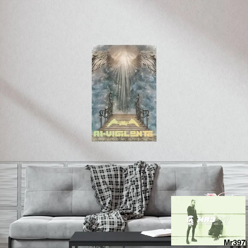 AI Vigilante stairway to heaven. Matte Vertical Posters Poster