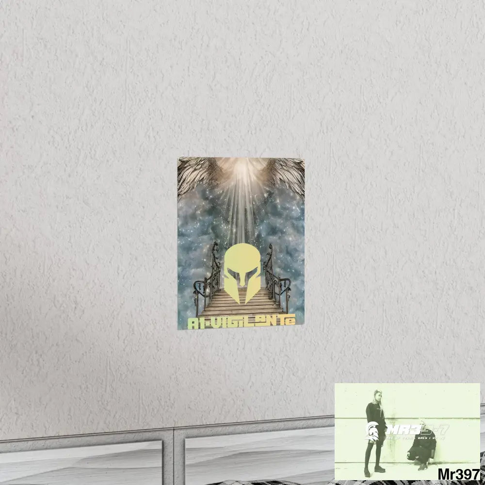 AI Vigilante stairway to heaven. Matte Vertical Posters Poster