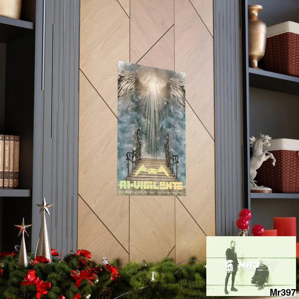 AI Vigilante stairway to heaven. Matte Vertical Posters Poster