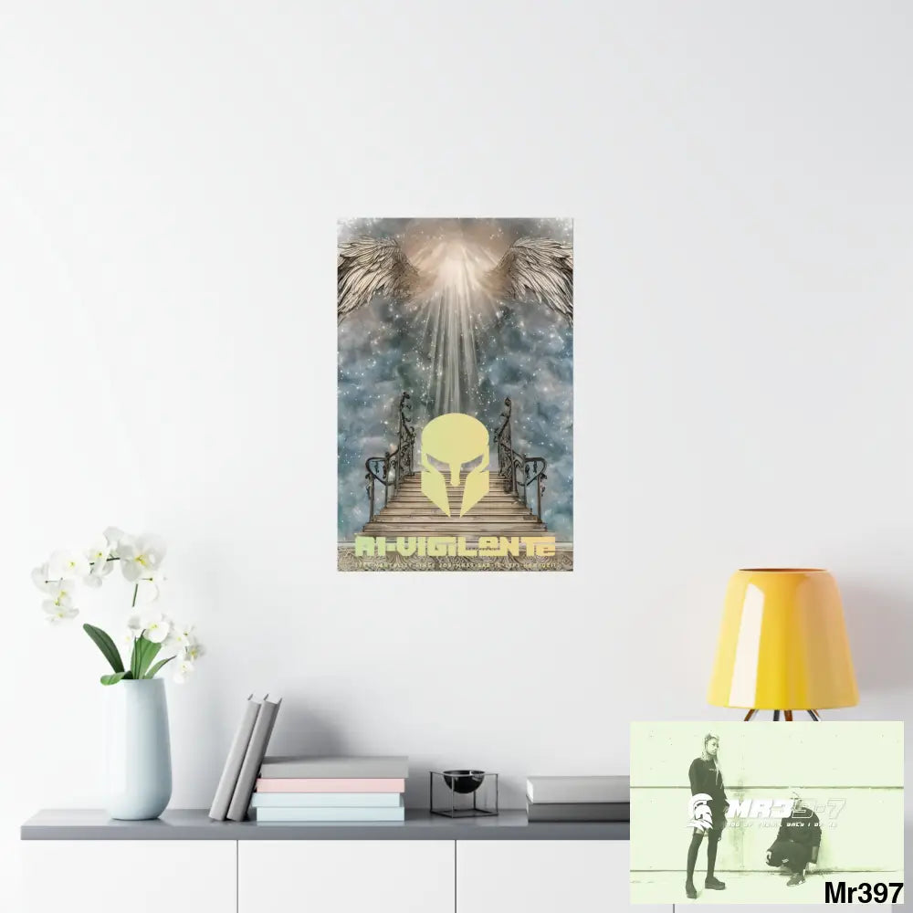 AI Vigilante stairway to heaven. Matte Vertical Posters Poster