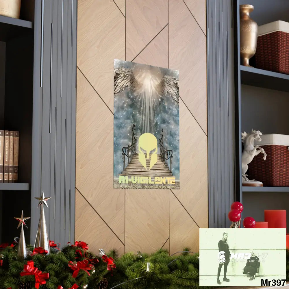 AI Vigilante stairway to heaven. Matte Vertical Posters Poster
