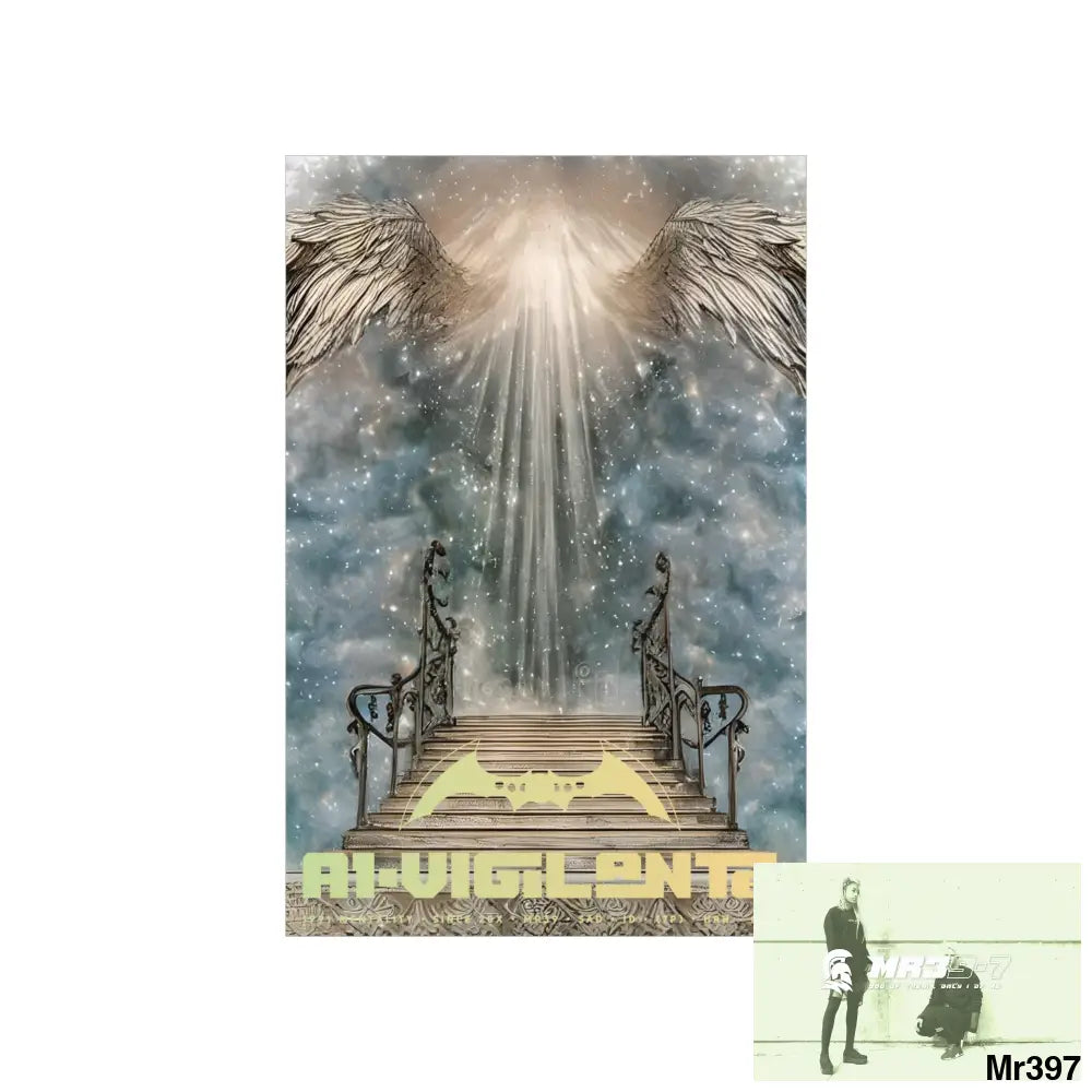 AI Vigilante stairway to heaven. Matte Vertical Posters Poster