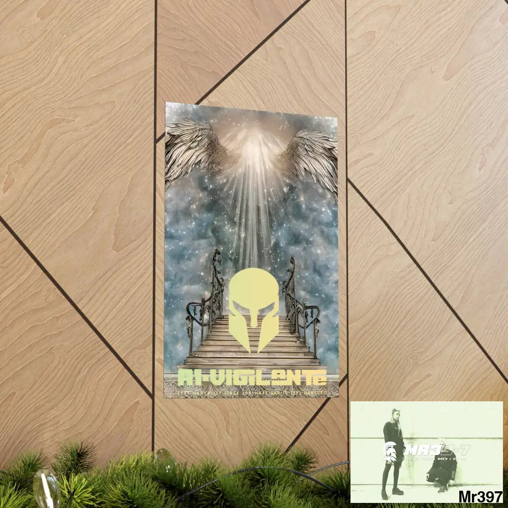 AI Vigilante stairway to heaven. Matte Vertical Posters Poster