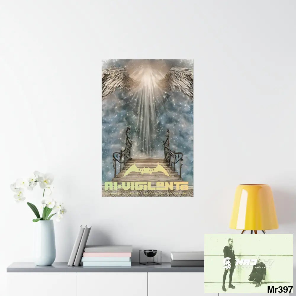AI Vigilante stairway to heaven. Matte Vertical Posters Poster