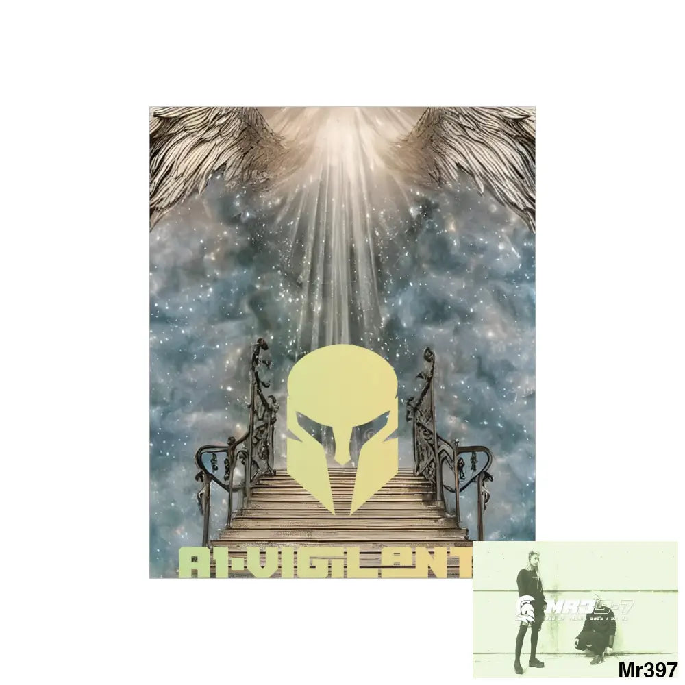 AI Vigilante stairway to heaven. Matte Vertical Posters Poster