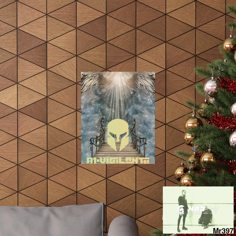 AI Vigilante stairway to heaven. Matte Vertical Posters Poster