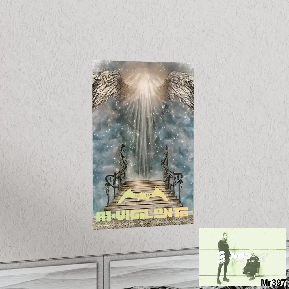 AI Vigilante stairway to heaven. Matte Vertical Posters Poster