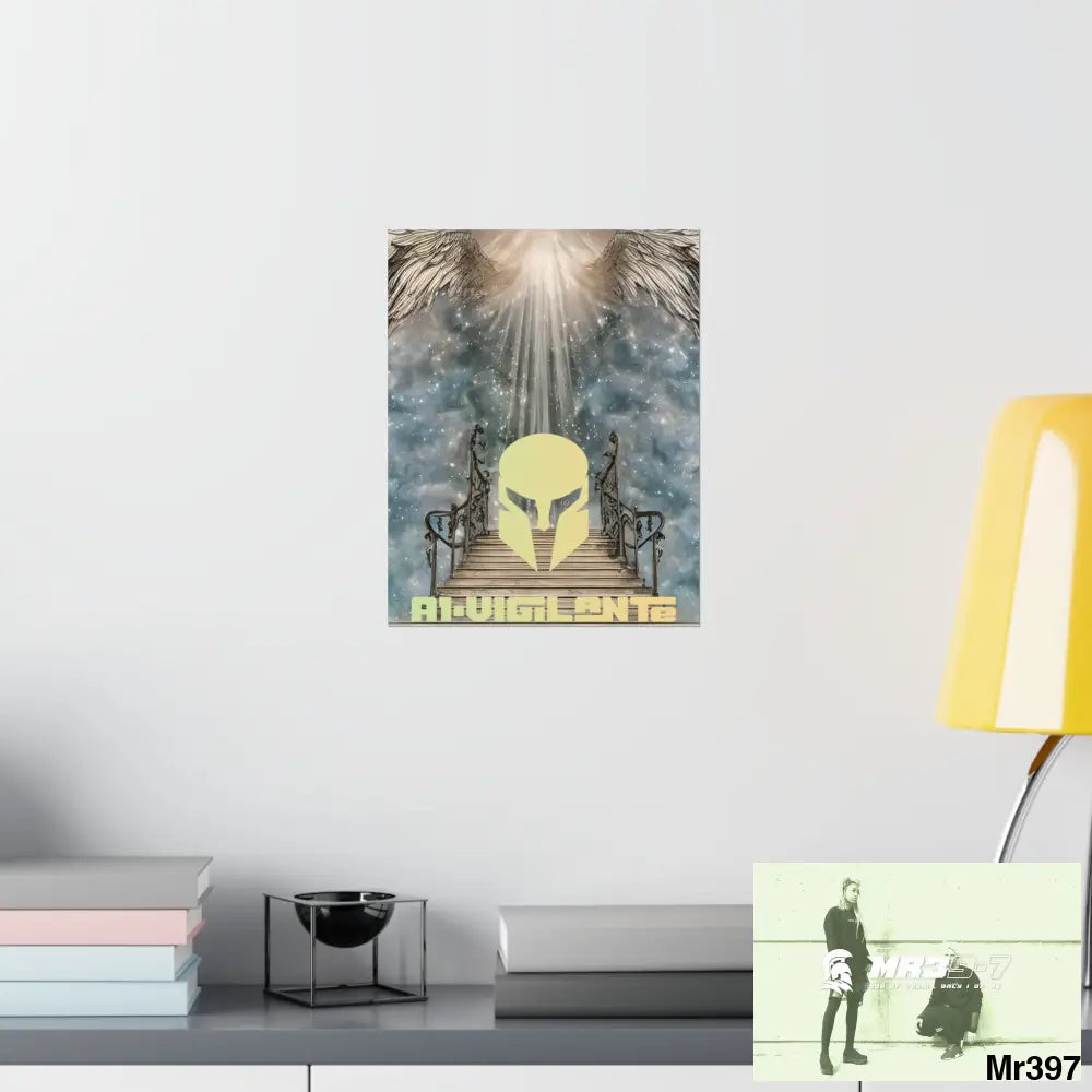 AI Vigilante stairway to heaven. Matte Vertical Posters Poster