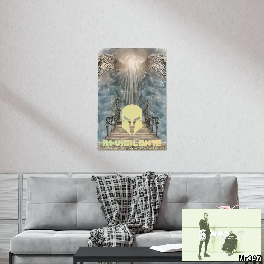 AI Vigilante stairway to heaven. Matte Vertical Posters Poster