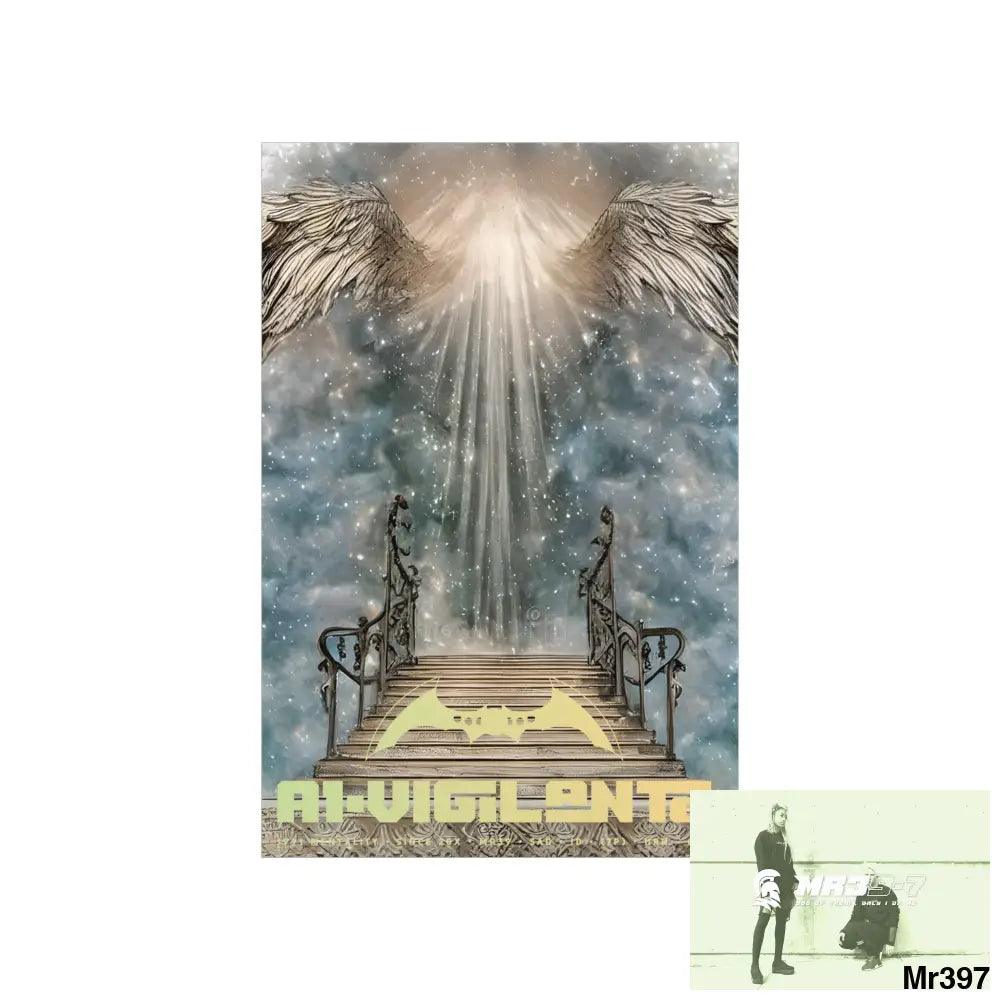 AI Vigilante stairway to heaven. Matte Vertical Posters Poster