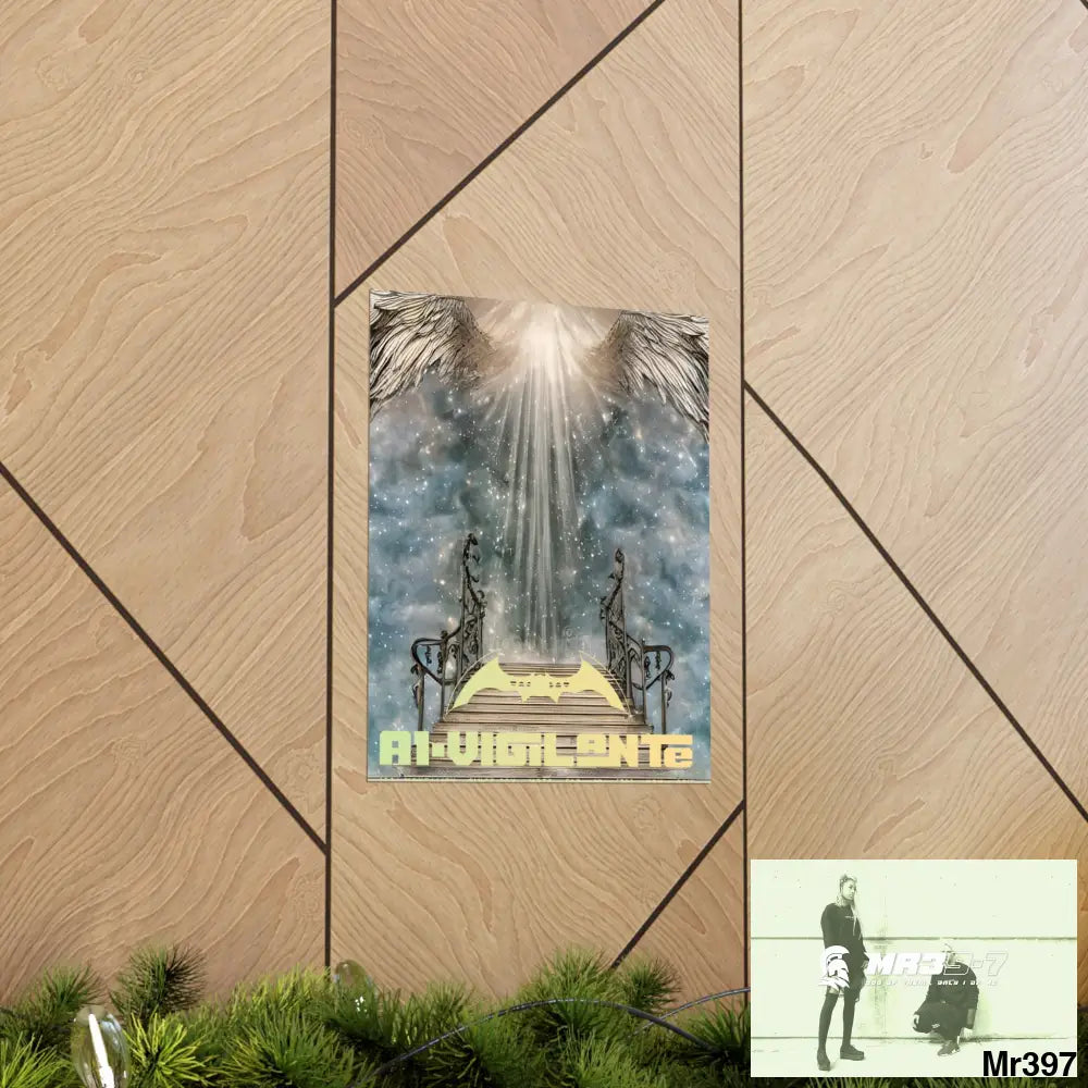 AI Vigilante stairway to heaven. Matte Vertical Posters Poster