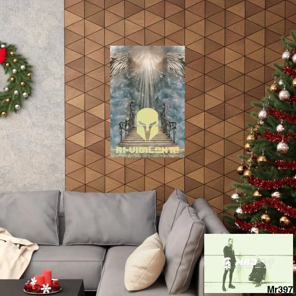 AI Vigilante stairway to heaven. Matte Vertical Posters Poster