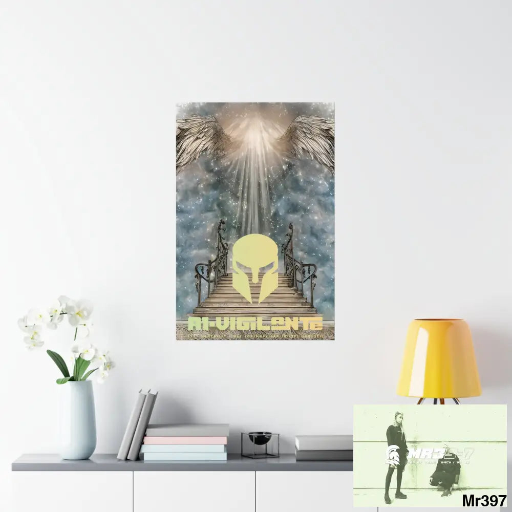 AI Vigilante stairway to heaven. Matte Vertical Posters Poster