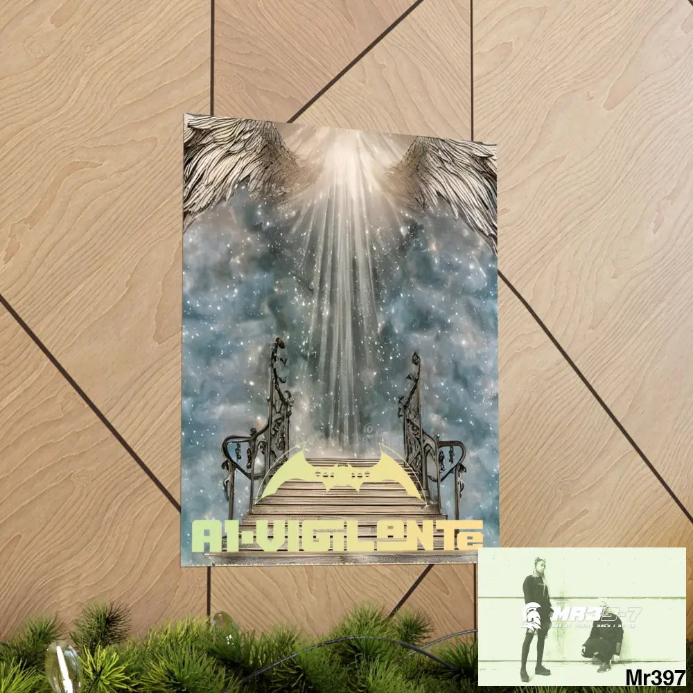 AI Vigilante stairway to heaven. Matte Vertical Posters Poster