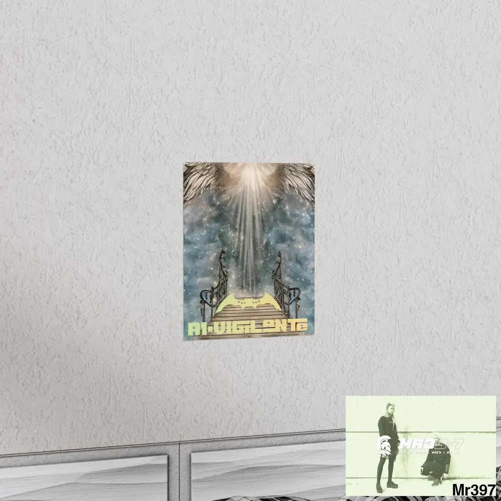 AI Vigilante stairway to heaven. Matte Vertical Posters Poster