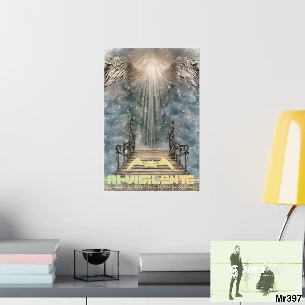 AI Vigilante stairway to heaven. Matte Vertical Posters Poster