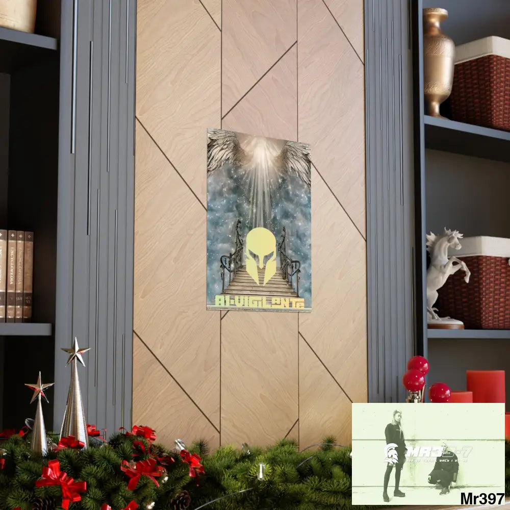 AI Vigilante stairway to heaven. Matte Vertical Posters Poster