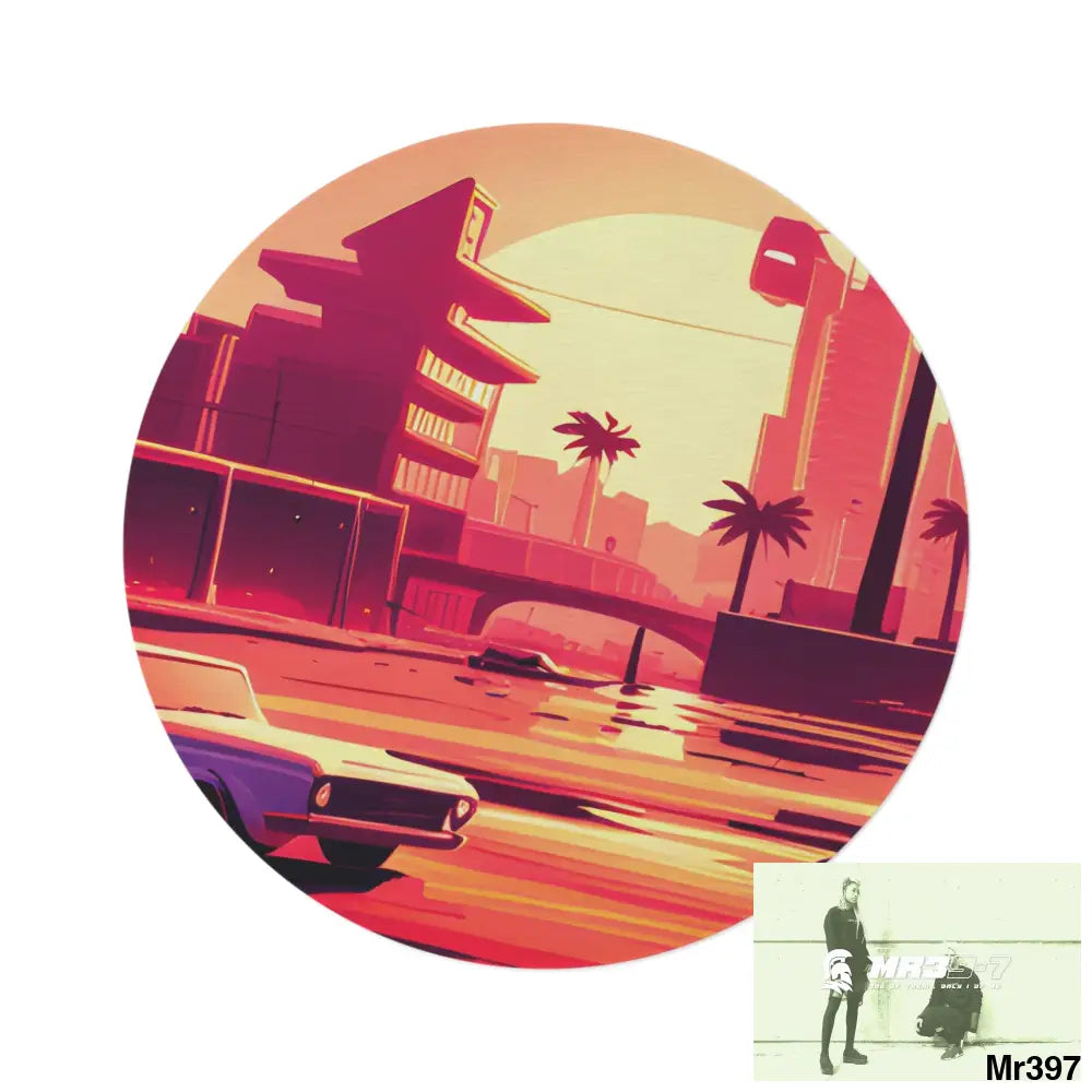 AI Vigilante theme Round Rug 60’’ × 60’’ Home Decor