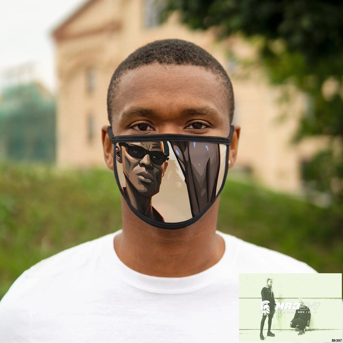 AI Vigilante threat theme Mixed-Fabric Face Mask One size Accessories