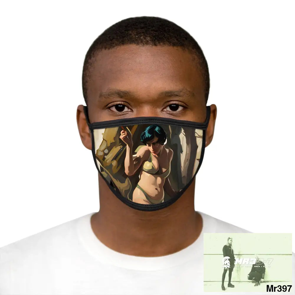 AI Vigilante threat theme Mixed-Fabric Face Mask One size Accessories
