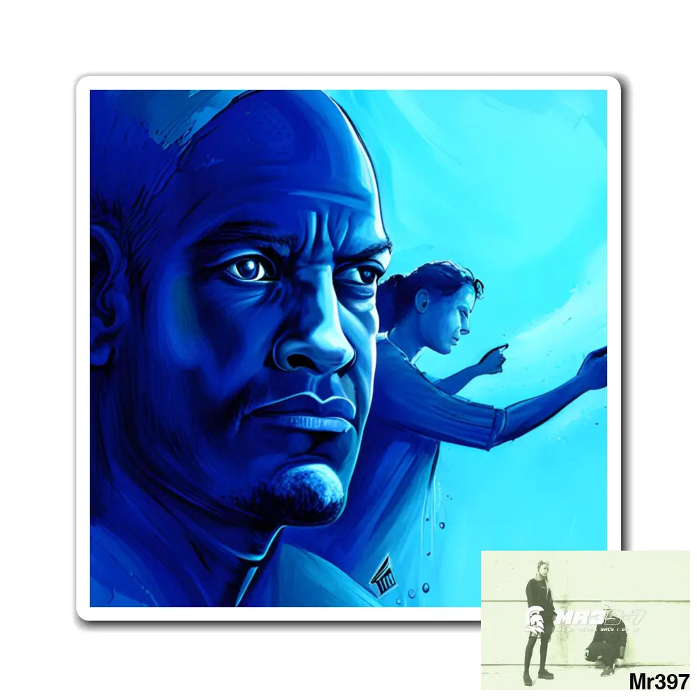 AI Vigilante Vice Scuba theme Dahab Magnet 3’’ × 3’’ Paper products