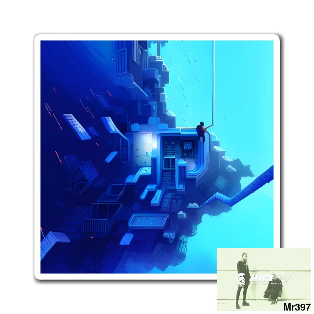 AI Vigilante Vice Scuba theme Dahab Magnet 4’’ × 4’’ Paper products