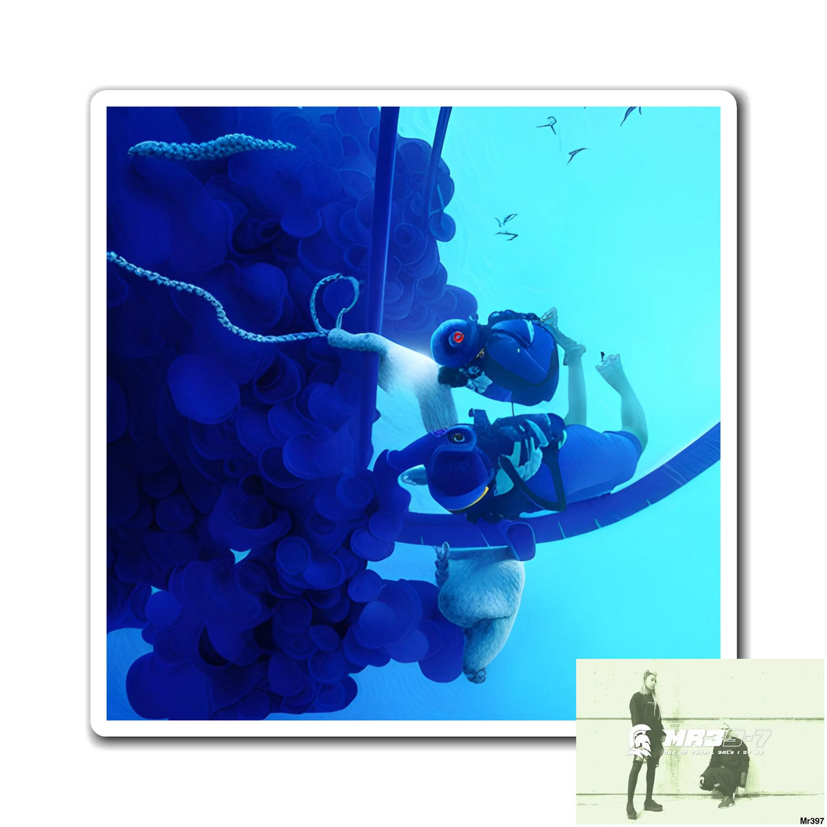 AI Vigilante Vice Scuba theme Dahab Magnet 6’’ × 6’’ Paper products
