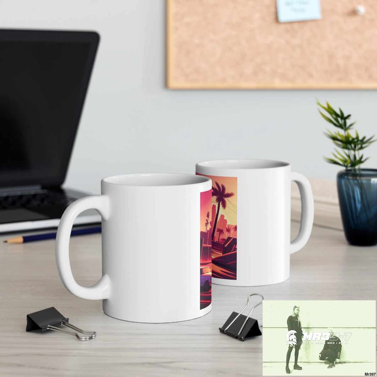 AI Vigilante Vice theme Ceramic Mug 11oz 11oz Mug