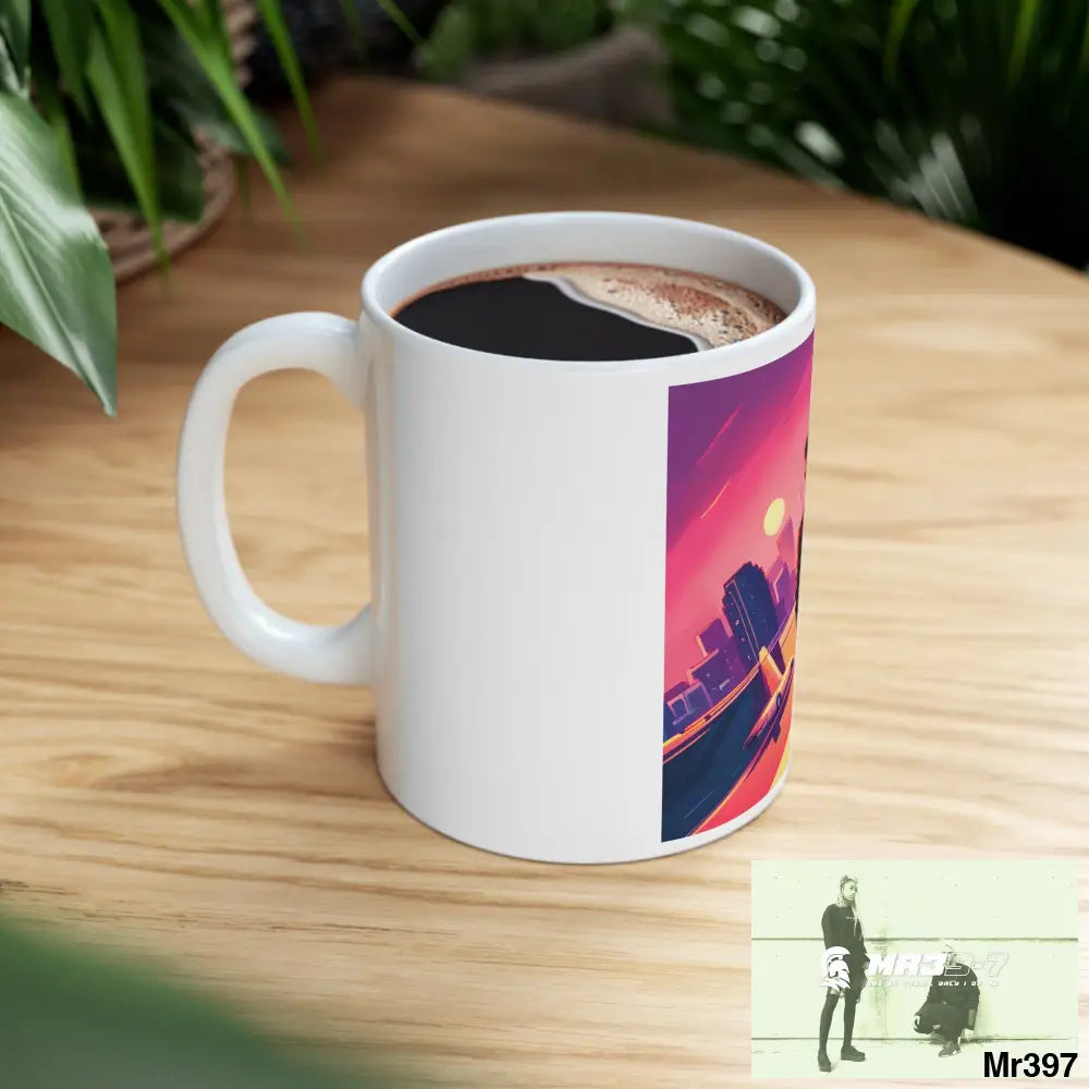 AI Vigilante Vice theme Ceramic Mug 11oz 11oz Mug