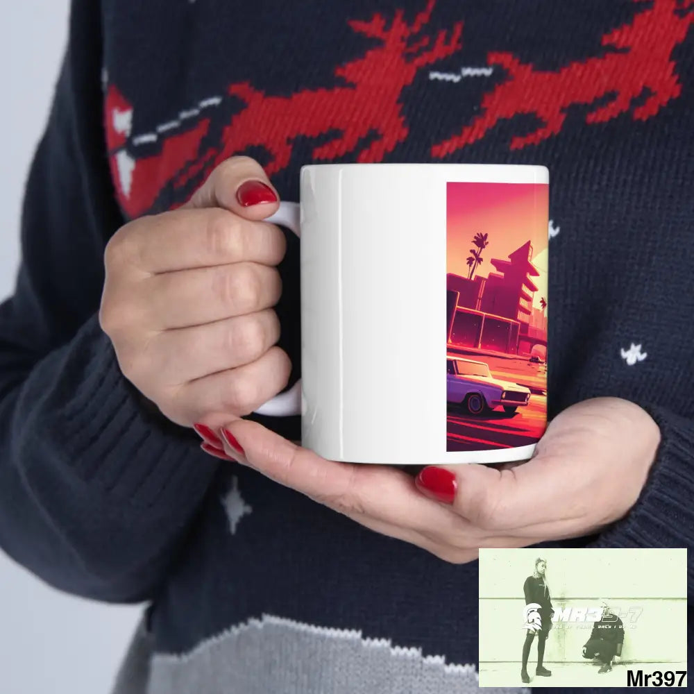 AI Vigilante Vice theme Ceramic Mug 11oz 11oz Mug