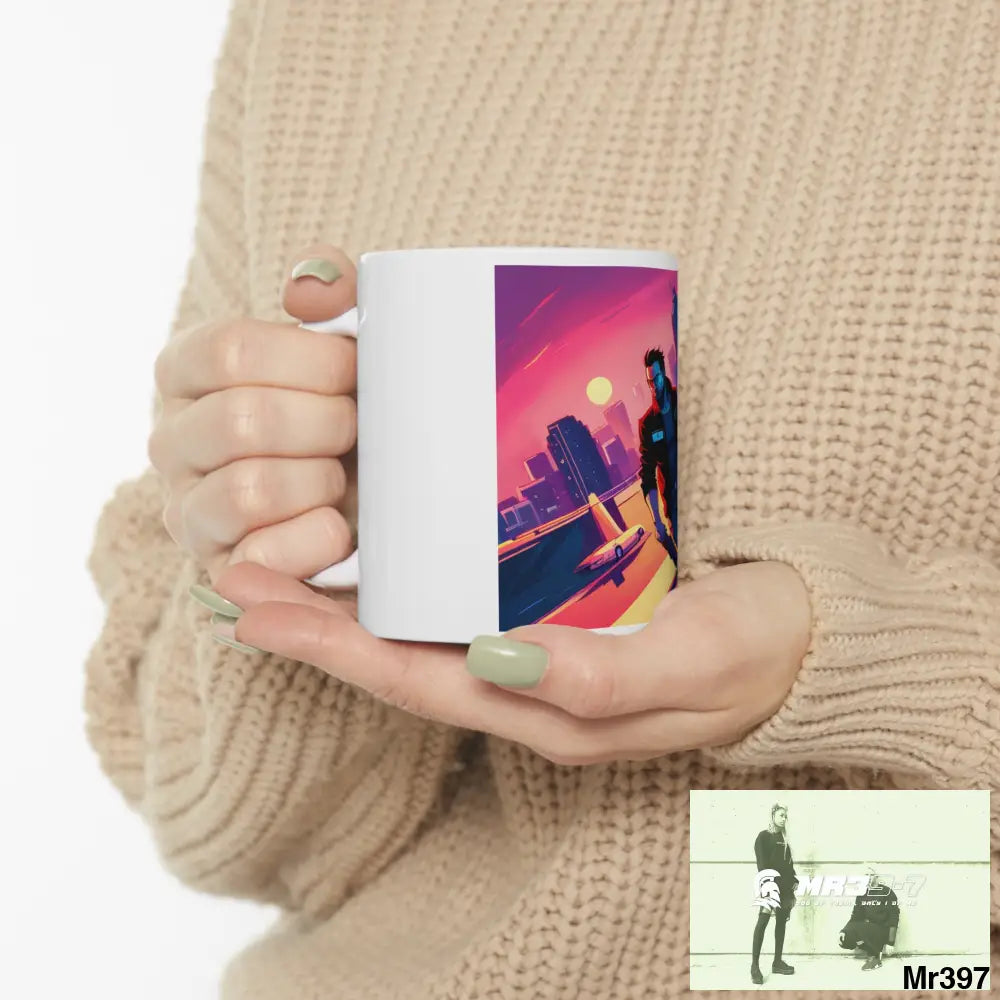 AI Vigilante Vice theme Ceramic Mug 11oz 11oz Mug