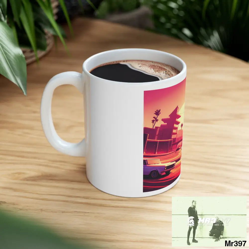 AI Vigilante Vice theme Ceramic Mug 11oz 11oz Mug