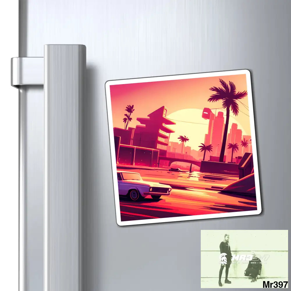 AI Vigilante Vice theme Magnet Paper products