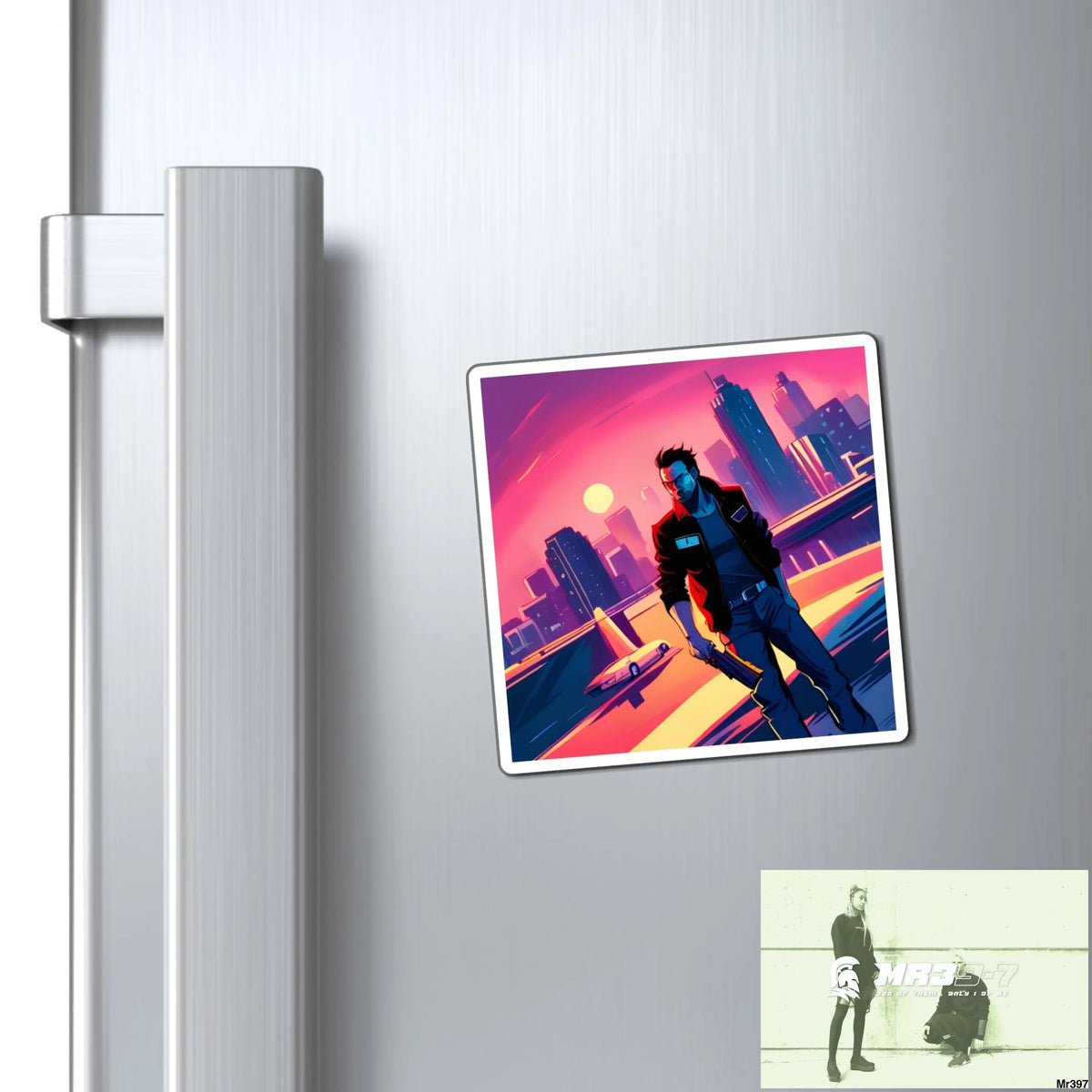 AI Vigilante Vice theme Magnet Paper products