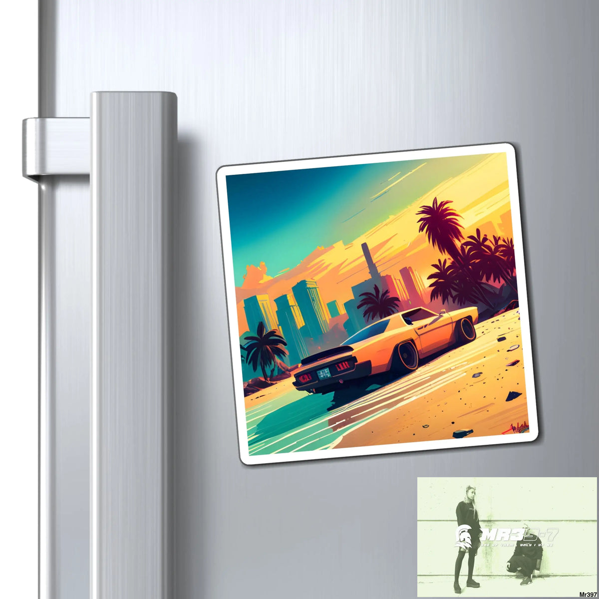 AI Vigilante Vice theme Magnet Paper products