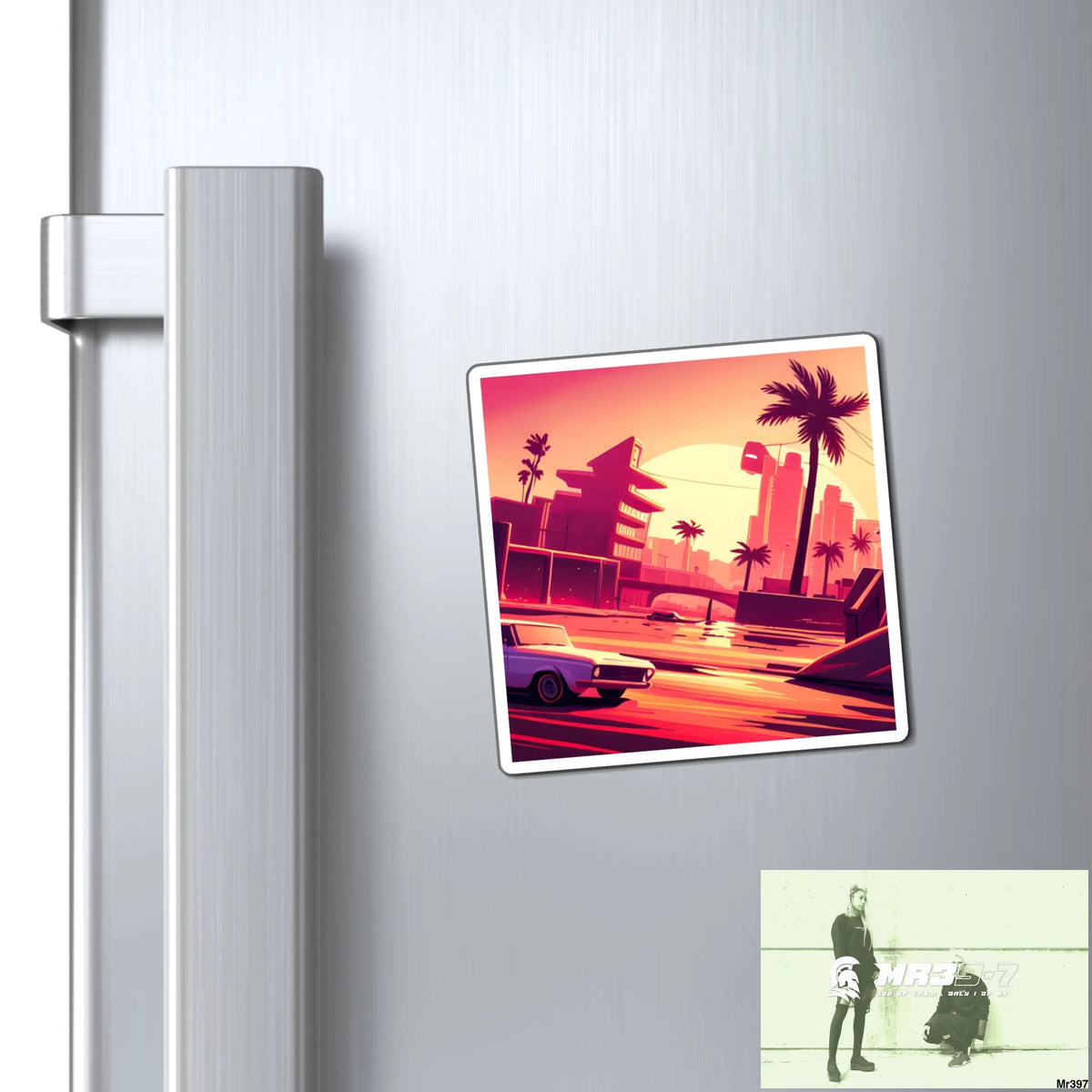 AI Vigilante Vice theme Magnet Paper products