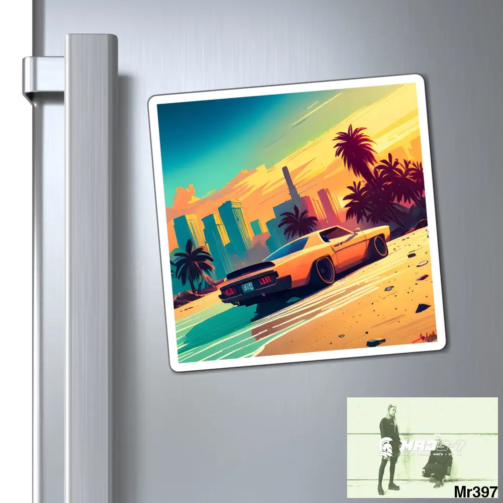 AI Vigilante Vice theme Magnet Paper products