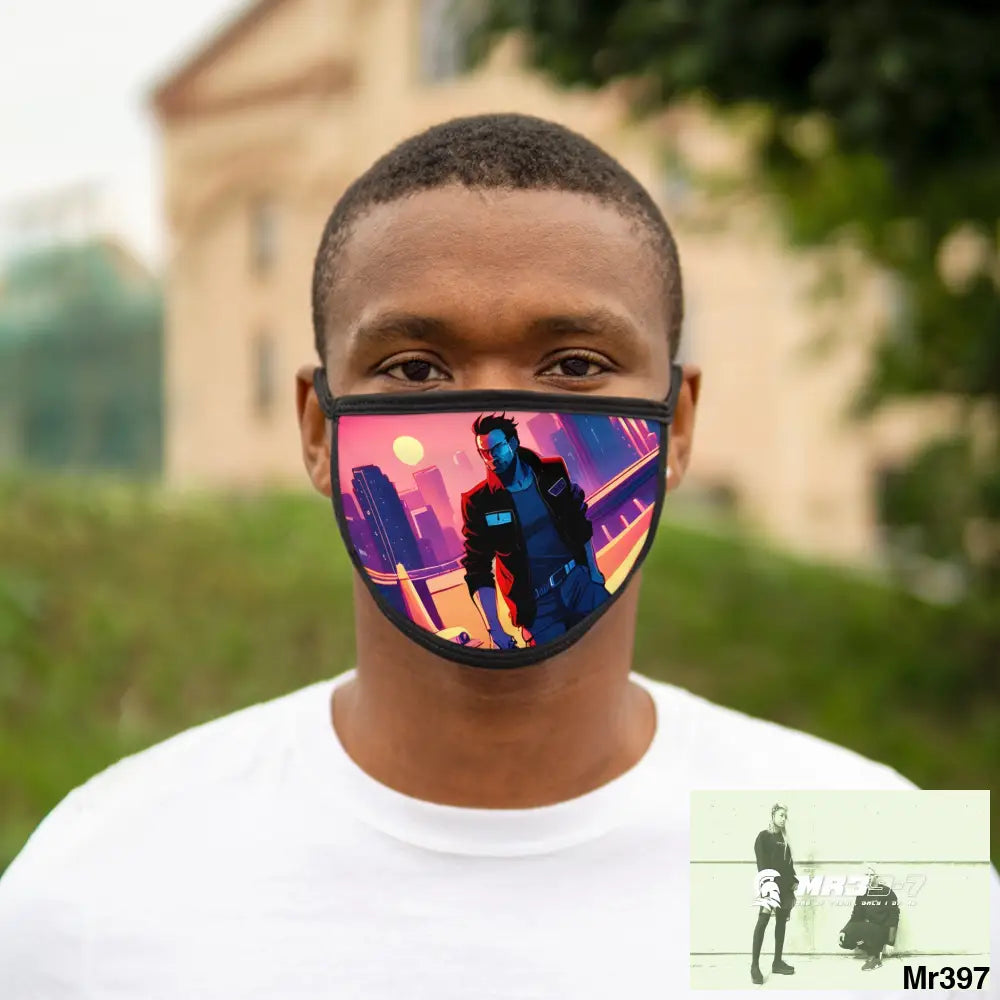 AI Vigilante VIce theme Mixed-Fabric Face Mask One size Accessories