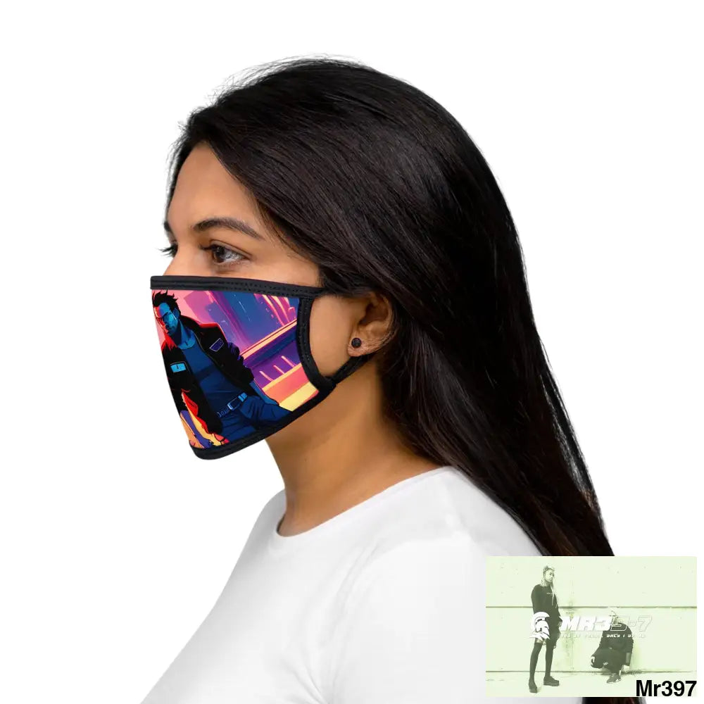 AI Vigilante VIce theme Mixed-Fabric Face Mask One size Accessories