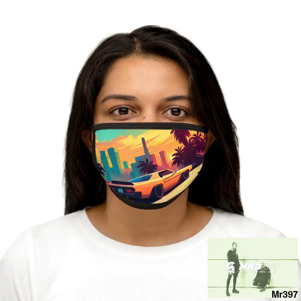 AI Vigilante Vice theme Mixed-Fabric Face Mask One size Accessories