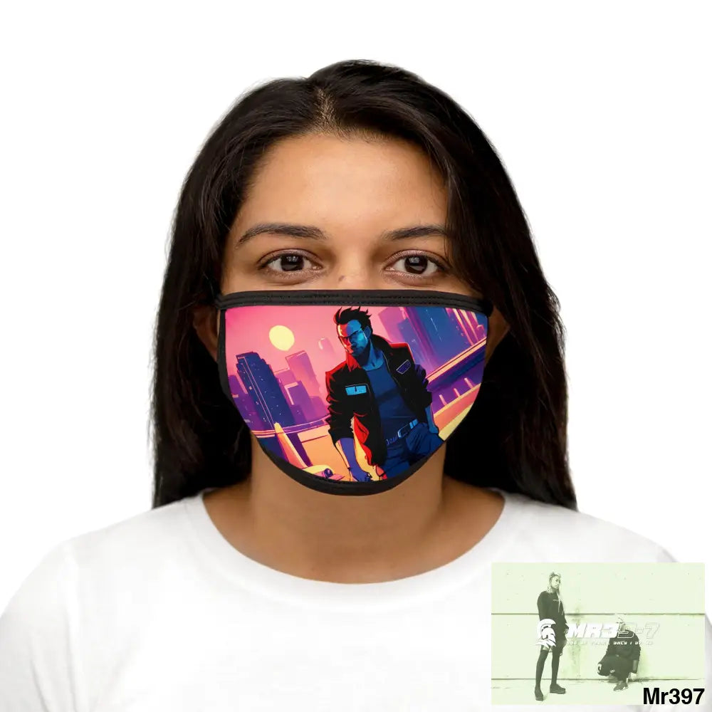 AI Vigilante VIce theme Mixed-Fabric Face Mask One size Accessories